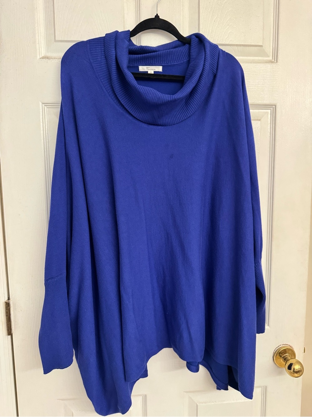 89th & Madison Royal Blue Cowl Neck Sweater